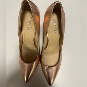 Charles By Charles David Rose Gold Leather Pumps